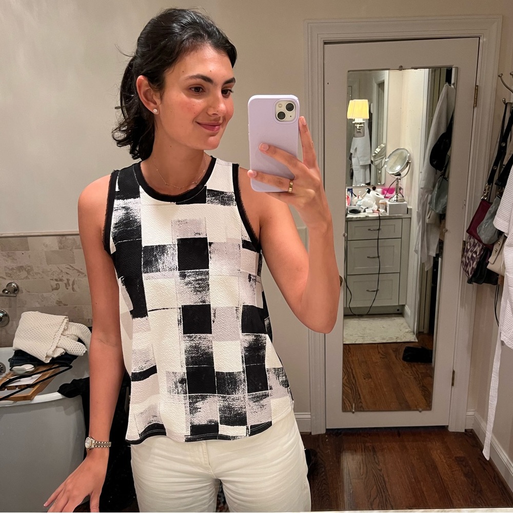 Anthro Black and White Tank
